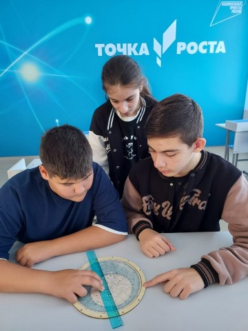 Работа с подвижной картой неба обучающимися по дополнительной общеобразовательной программе Школа юного астронома в рамках программы Точка Роста. Руководитель кружка Гетманова И. Н. Работа с подвижной картой неба обучающимися по дополнительной общеобразовательной программе Школа юного астронома в рамках программы Точка Роста. Руководитель кружка Гетманова И. Н.